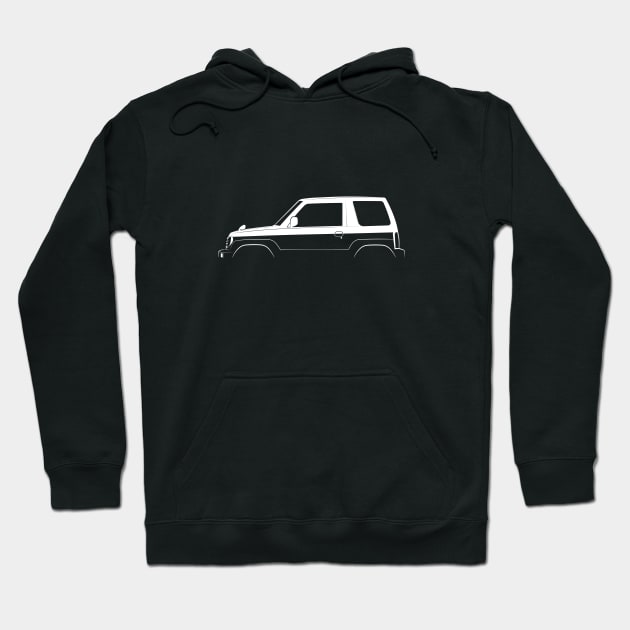 Mitsubishi Pajero Junior Silhouette Hoodie by Car-Silhouettes